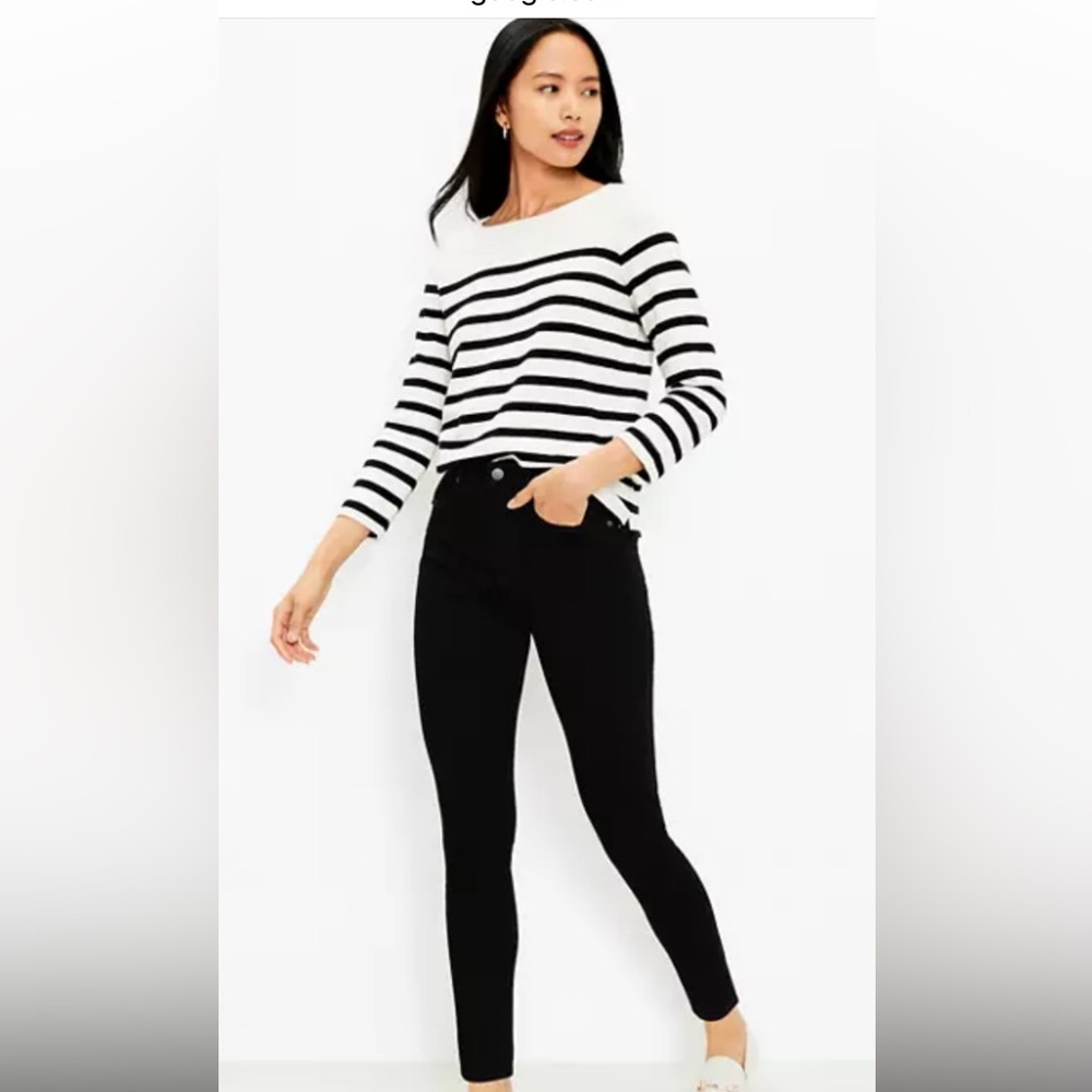 Loft “Thr Skinny” Black Jeans, Like New. Size 14/32.